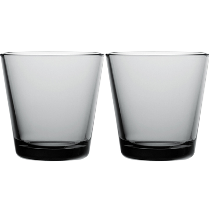 Glass - 210 ml - Grey - 2 pieces Kartio Iittala