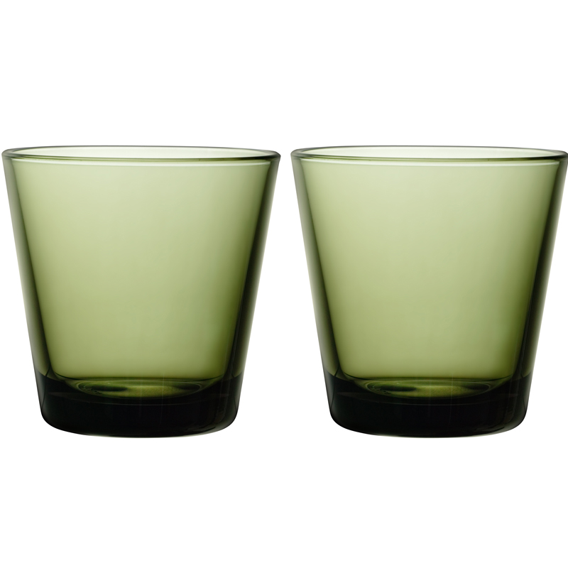 Glass - 210 ml - Moss green - 2 pieces Kartio Iittala