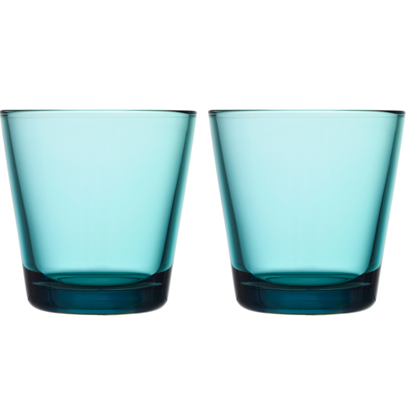 Glass - 210 ml - Sea blue - 2 pieces Kartio Iittala