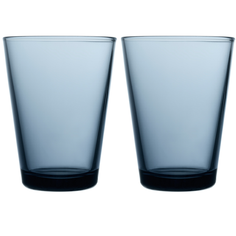 Glass - 400 ml - Rain blue - 2 pieces Kartio Iittala