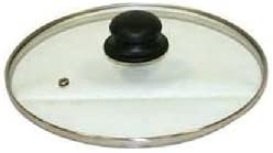 Glass Lid with Stainless Steel Rim Glass Lid 24 cm Cooking