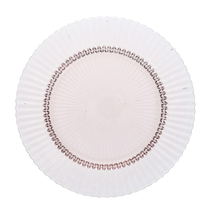 United Tables Flat glass plate 27 cm: Archie pink, D: 270 mm, H: 23 mm