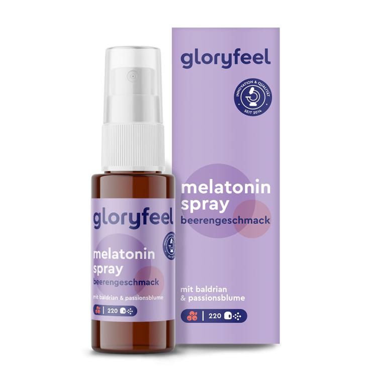 gloryfeel® melatonin + valerian, lavender & lemon balm spray berry
