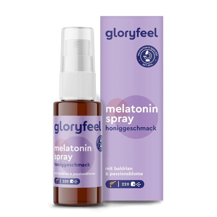 gloryfeel® melatonin + valerian, lavender & lemon balm spray honey