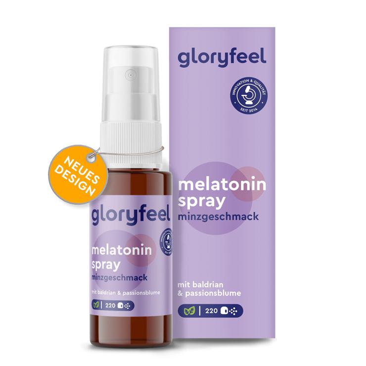 gloryfeel® melatonin + valerian, lavender + lemon balm extract spray mint