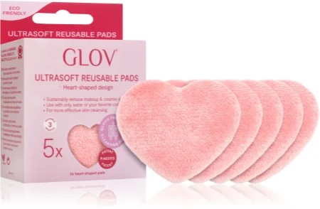GLOV Heart-Shaped Ultrasoft reusable makeup removal pads