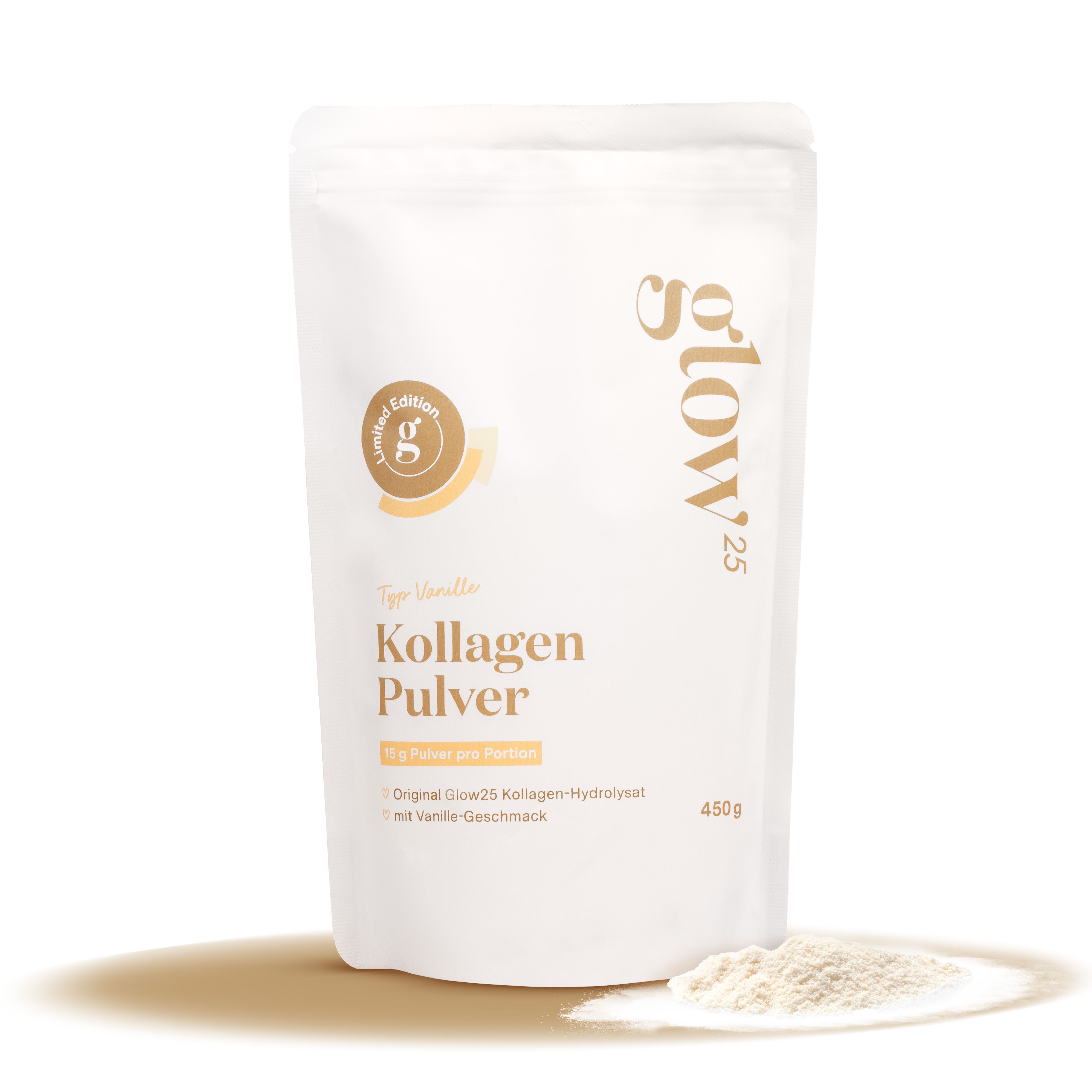 Glow25® Collagen Powder - Vanilla - Premium Collagen Hydrolyzate