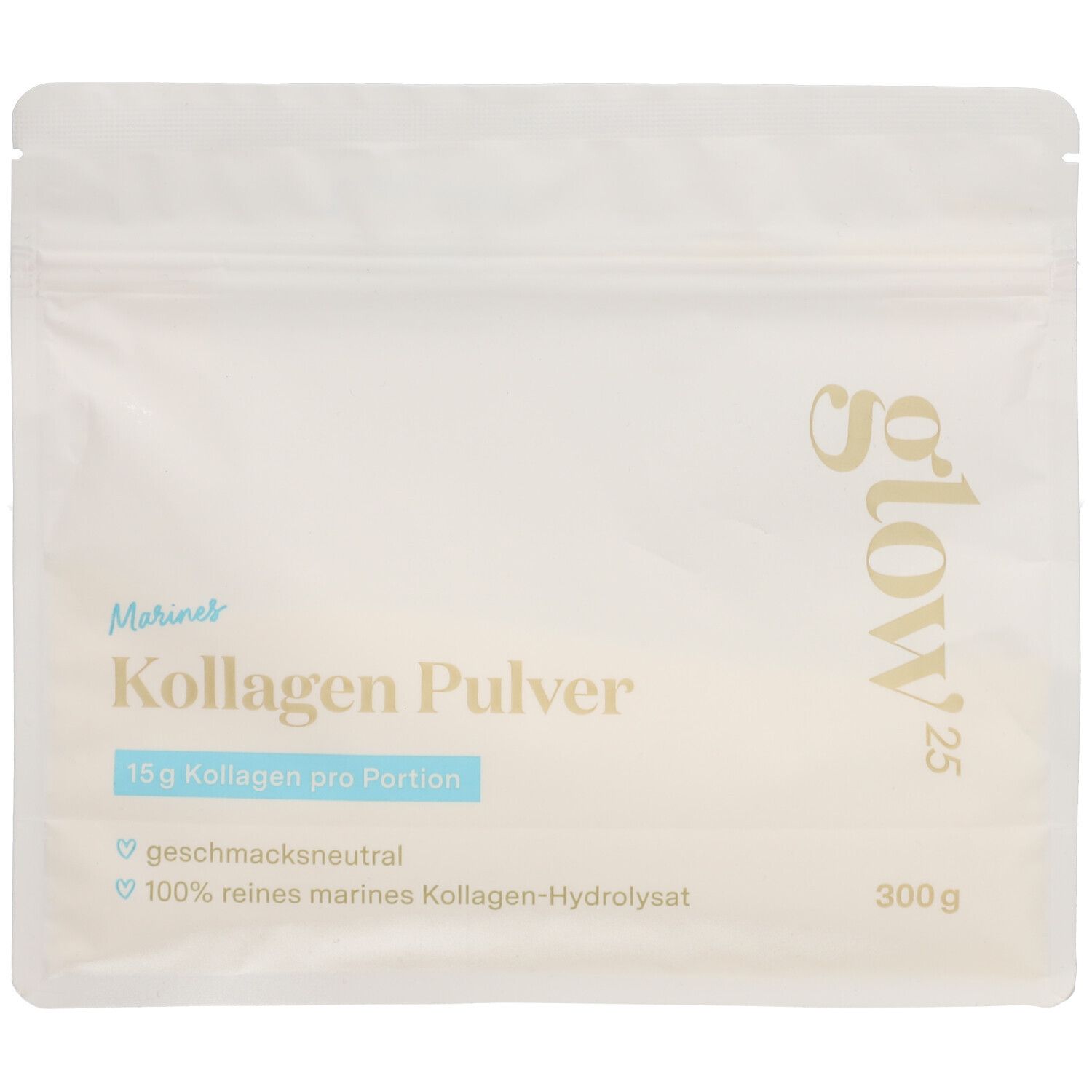 Glow25® Marine Collagen Powder [300g] - Perfect Solubility - Fish Collagen