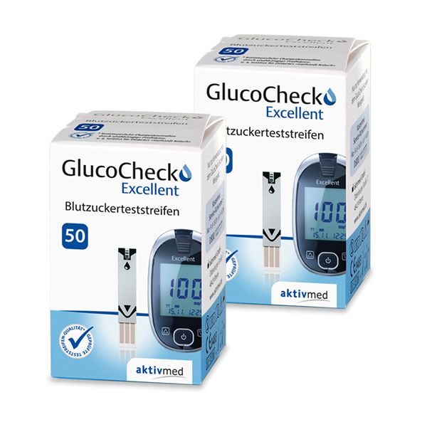 Glucocheck excellent test strips (100 pieces) for diabetes control