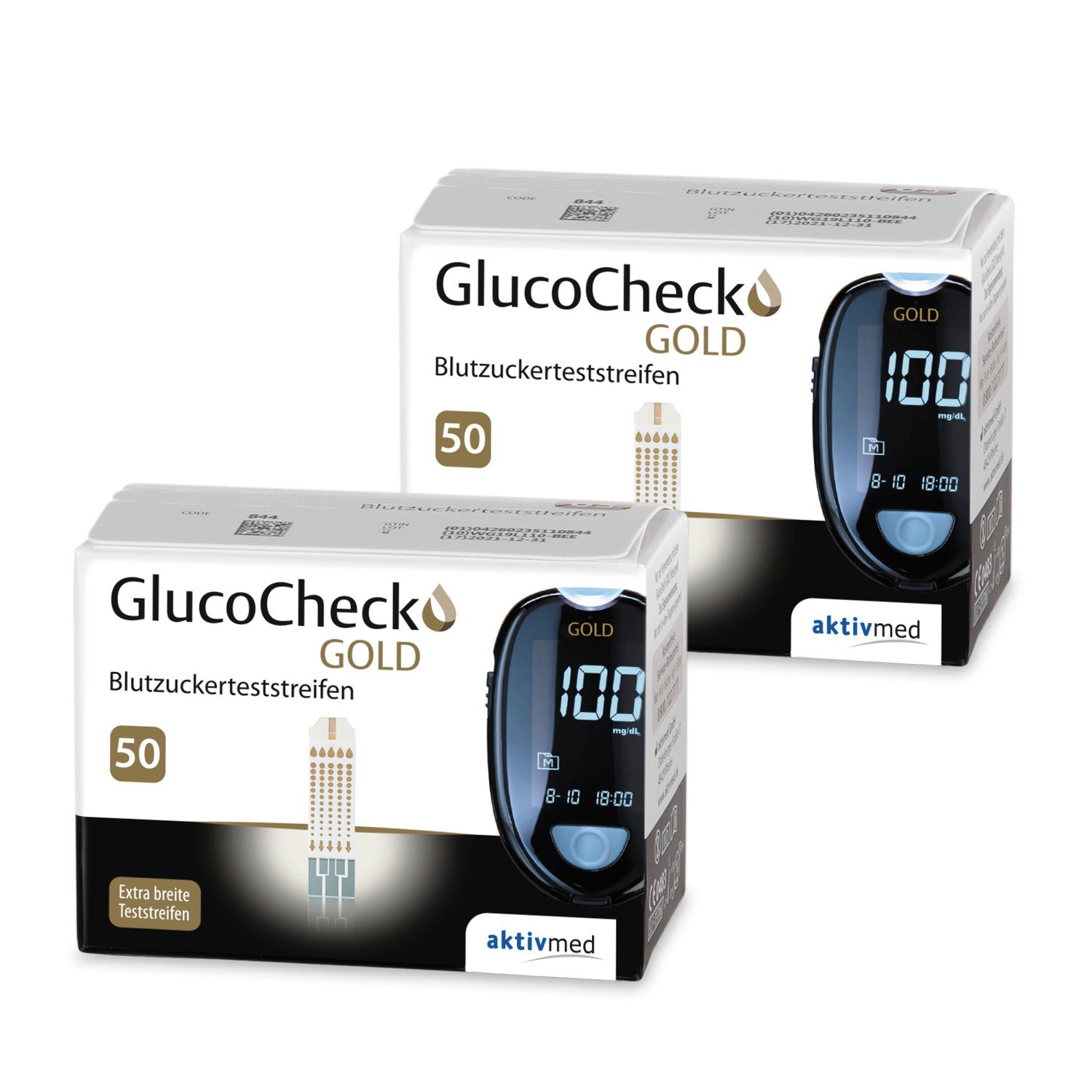 Glucocheck gold test strip (100 pieces) for blood sugar control in diabetes