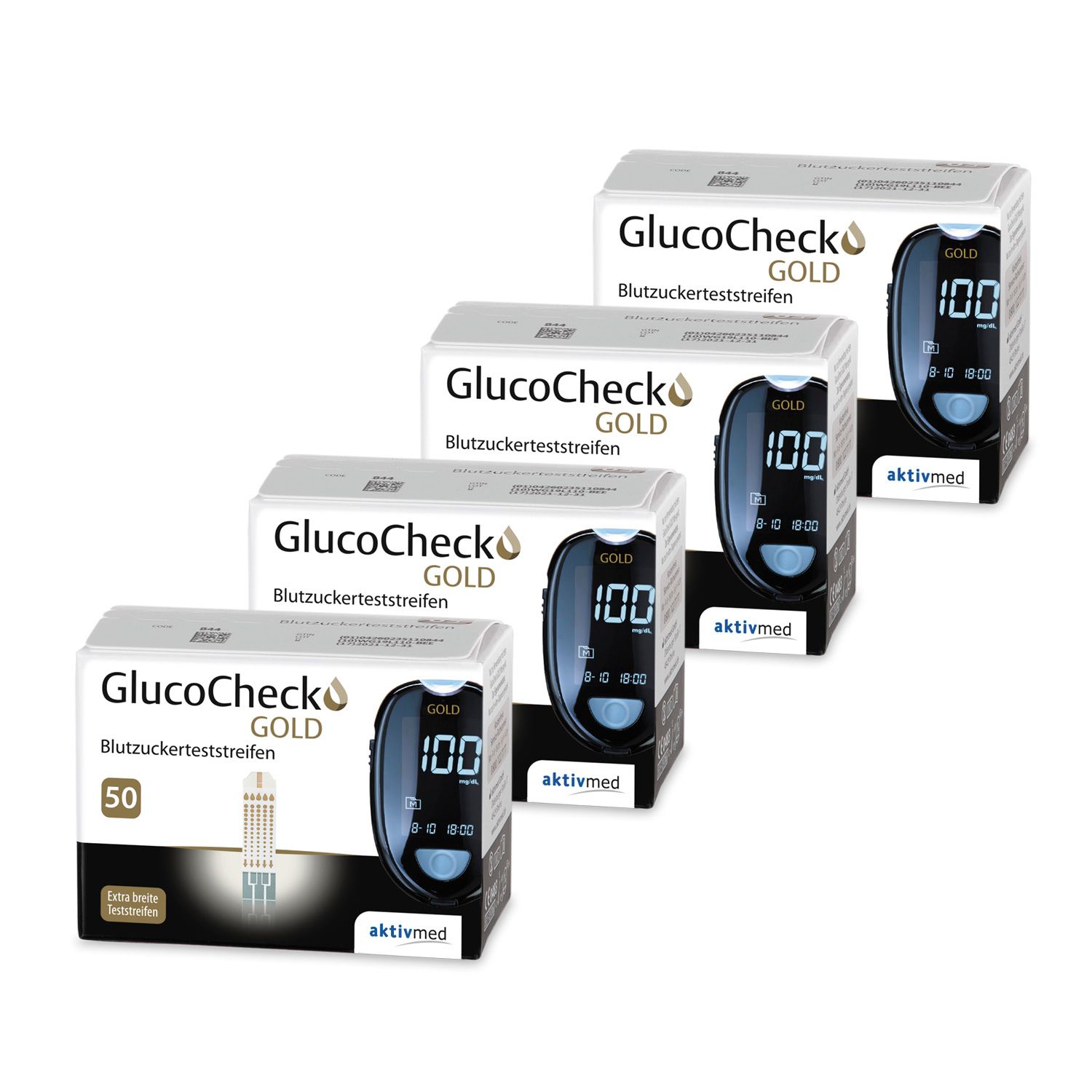 Glucocheck gold test strip (200 pieces) for blood sugar control in diabetes