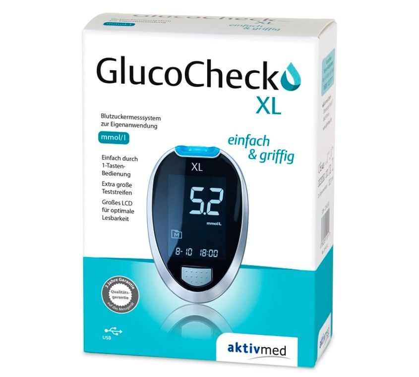 Glucocheck XL measuring device [mmol/l] to control the blood sugar at Diabetes Mell