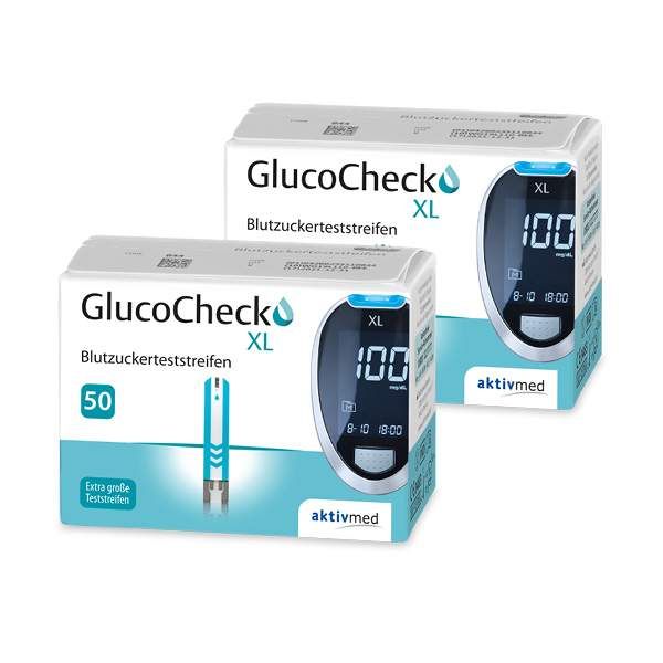 Glucocheck XL test strip [100 pieces] for blood sugar control in diabetes