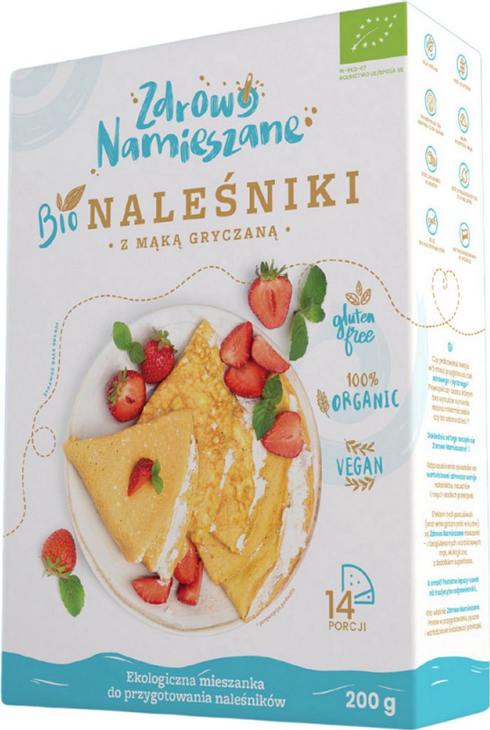 GLUTEN-FREE PANCAKE MIX WITH BUCKWHEAT FLOUR 200 g - HEALTHY MIX