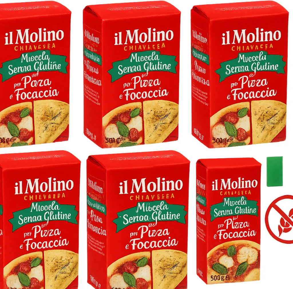 Gluten-free pizza mix for pizza and focaccia 500g x6 - il Molino Chiavazza