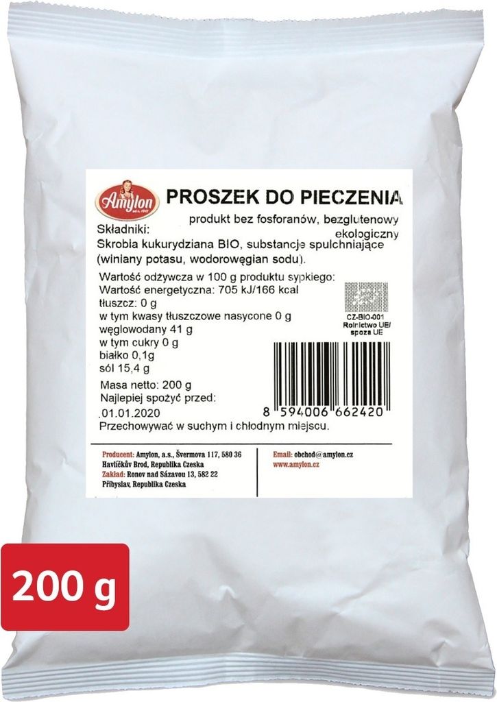 GLUTEN-FREE BAKING POWDER 200 g - AMYLON