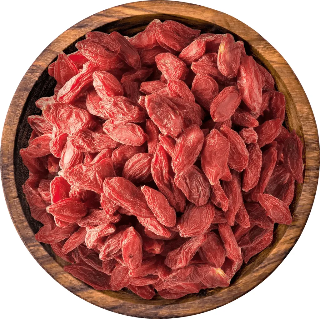 Goji berries, dried, whole, dried fruits with no added sugar & unsulfured, 500g