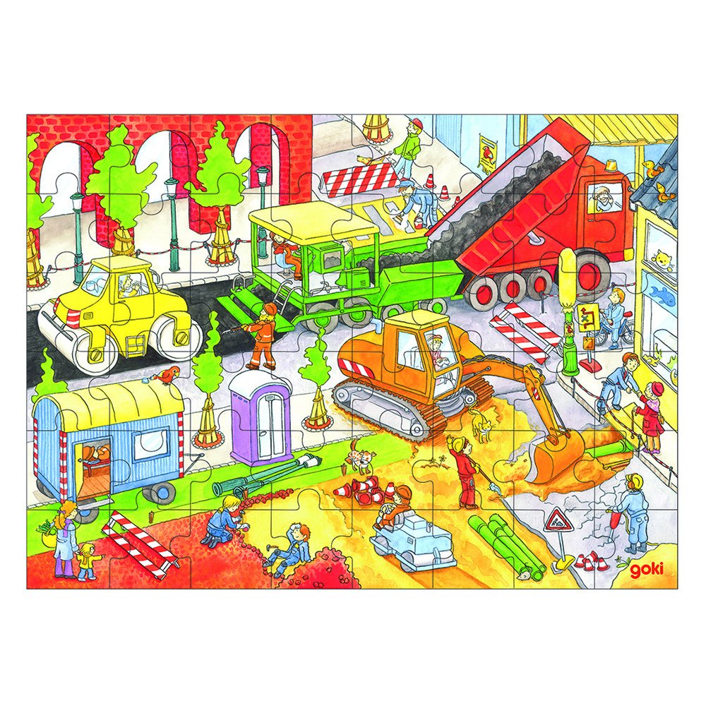 Goki 57613 – Jigsaw Puzzle – Construction Site