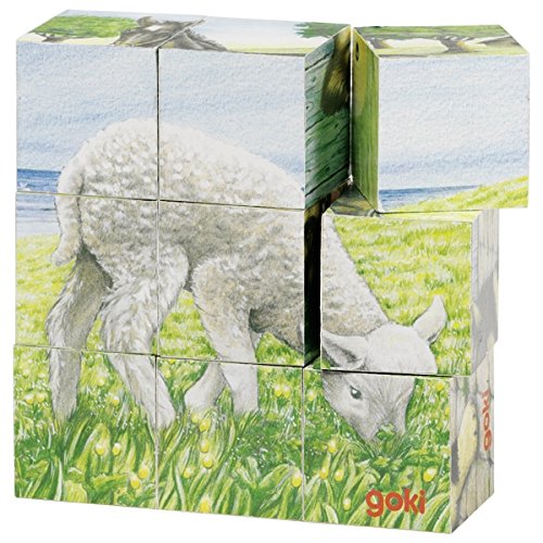 Goki Farm Animals Cube Puzzle