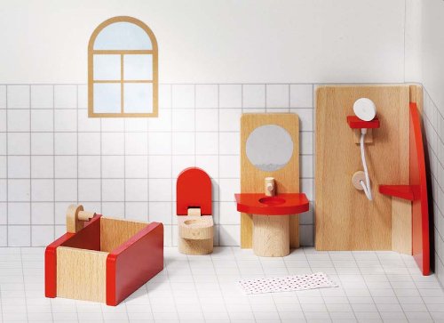 Goki Furniture For Flexible Puppets Bathroom Basic