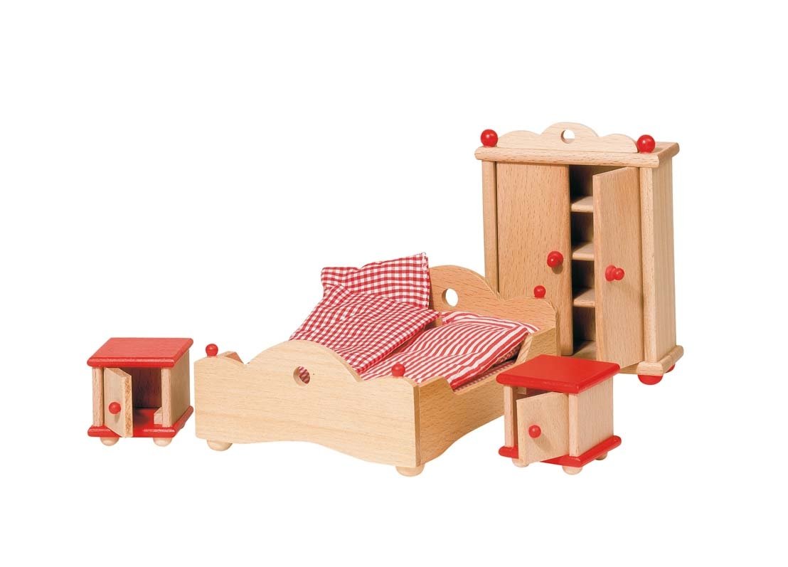 Goki Furniture For Flexible Puppets Bedroom (Red)