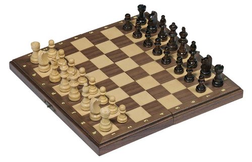 Goki Magnetic Chess Set In A Wooden Hinged Case