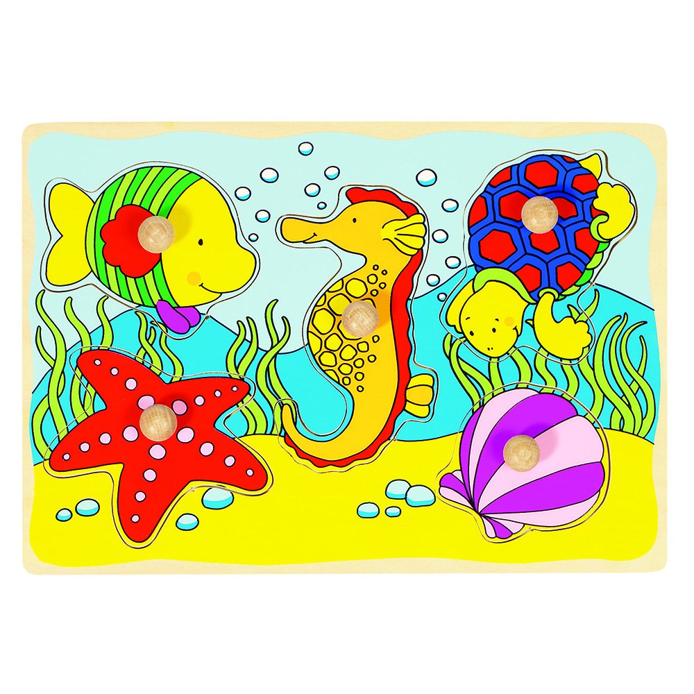 Goki Seahorse Shell Lift Out Puzzle