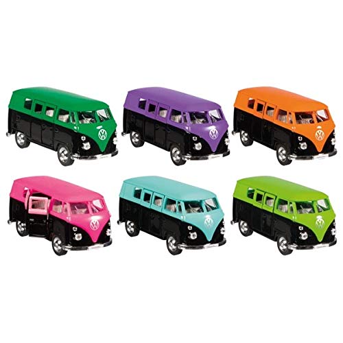 Goki Volkswagen T1 Bus (1963) Injection Moulded 1:38 Pack Of 6