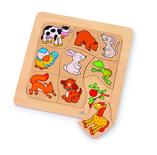 Goki Who Eats What? Wooden Puzzle