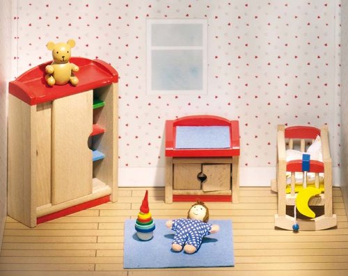 Goki Wooden Dolls House Childrens Room