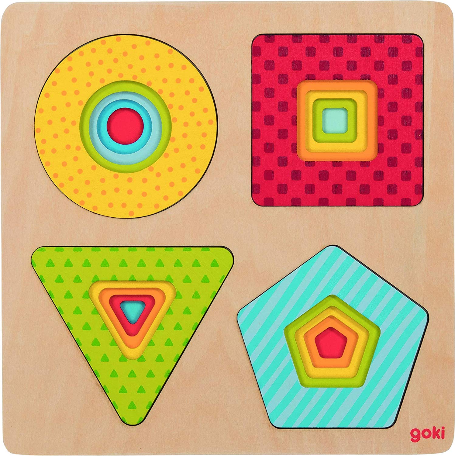 GOKI wooden puzzles wooden puzzles AGOKIP puzzle, shapes, multicoloured (1)