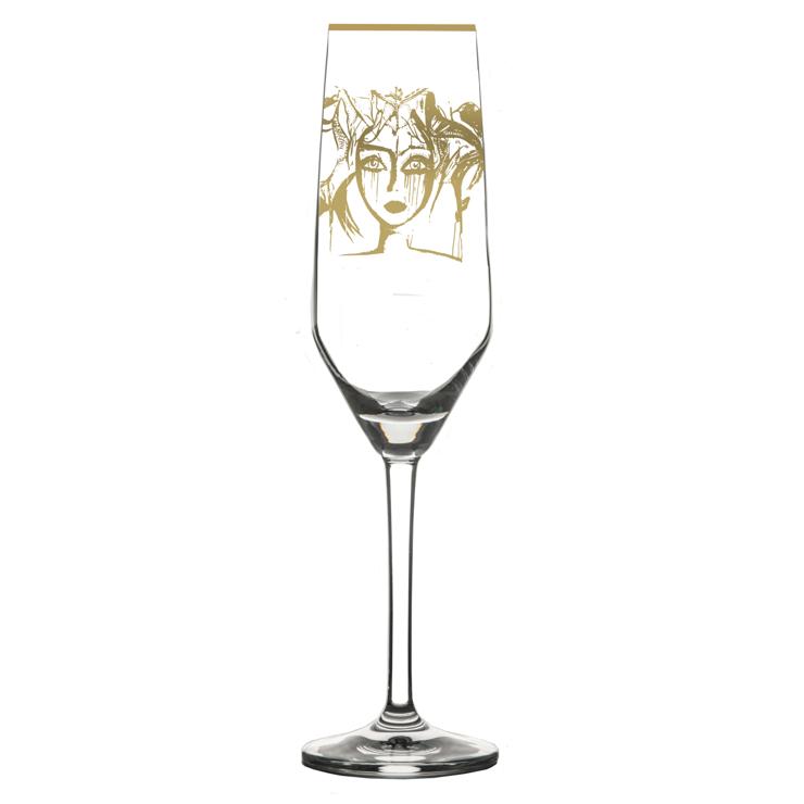 carolina-gynning Gold Edition Slice Of Life Champagne Glass
