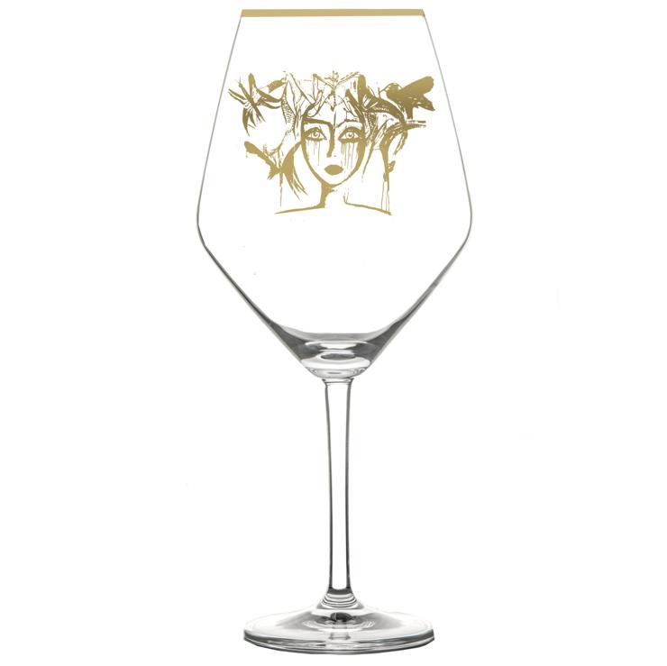carolina-gynning Gold Edition Slice Of Life Wine Glass