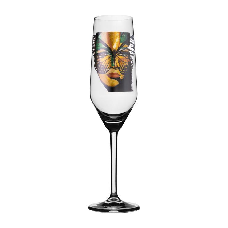 Golden butterfly champagne glass 30Cl