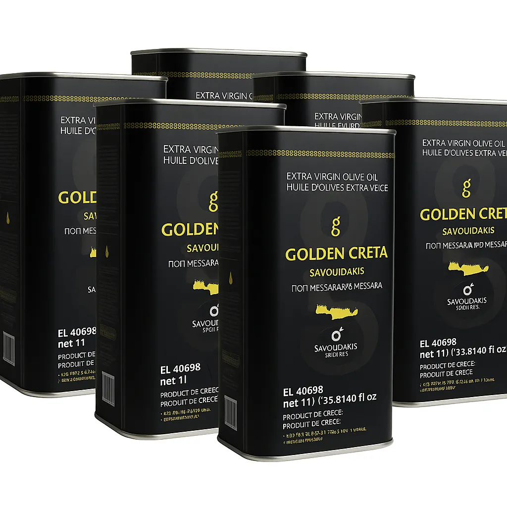Golden Creta, natives Olivenöl extra aus Kreta 6x1 Liter Kanister