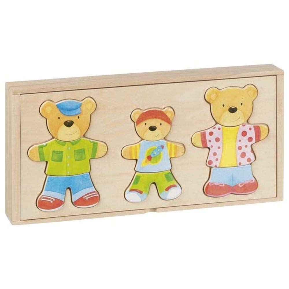 Gollnest & Kiesel Gmbh Dressmaking Puzzle Bear Family Wooden Toy By Goki Dr