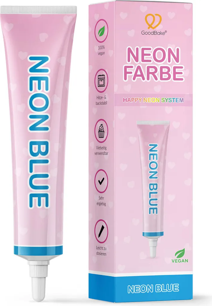 GoodBake Food Coloring Neon Blue, intense, for baking, vegan, gluten-free