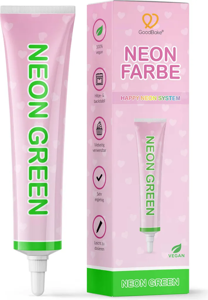 GoodBake Food Coloring Neon Green, intense, for baking, vegan, gluten-free
