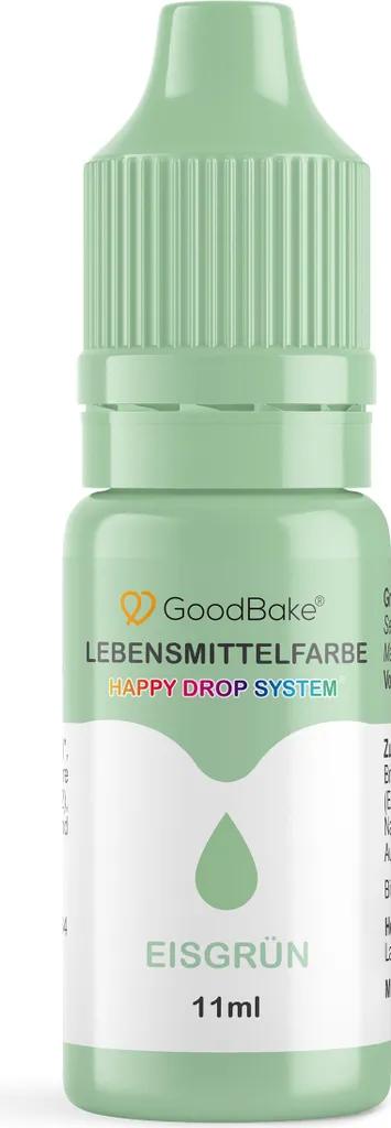 GoodBake Food Coloring Pastel Ice Green, vegan, sugar-free, gluten-free
