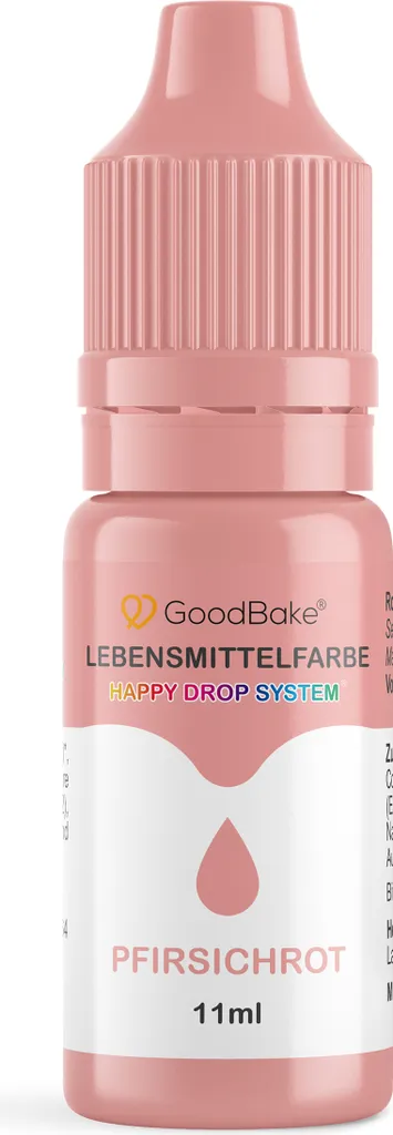 GoodBake Food Coloring Pastel Peach Red, vegan, sugar-free, gluten-free