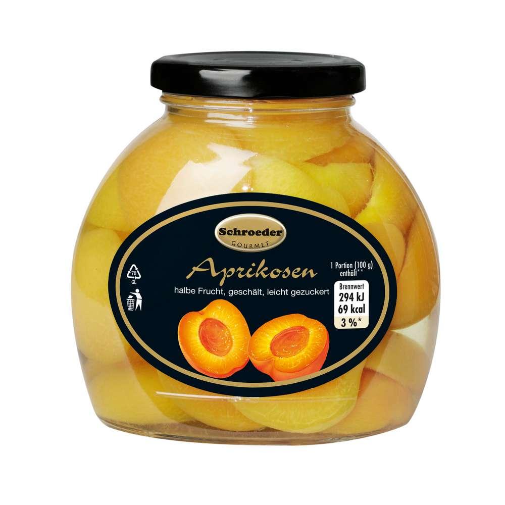 Gourmet apricot half fruit, lightly sugared