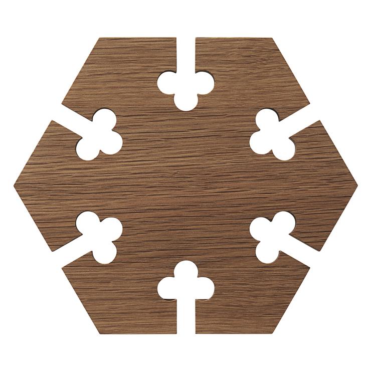 Gourmet Wood Hexagon Coaster