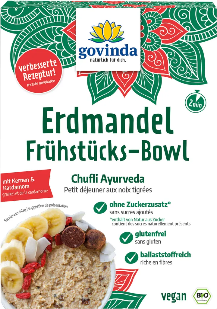 Govinda Erdmandel-Frühstücks-Bowl Chufli Ayurveda -- 500g