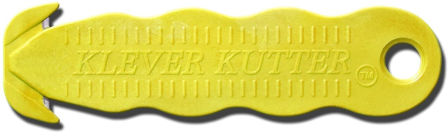 Klever Kutter KCJ-1Y Safety Box Cutter 5 Pack Yellow