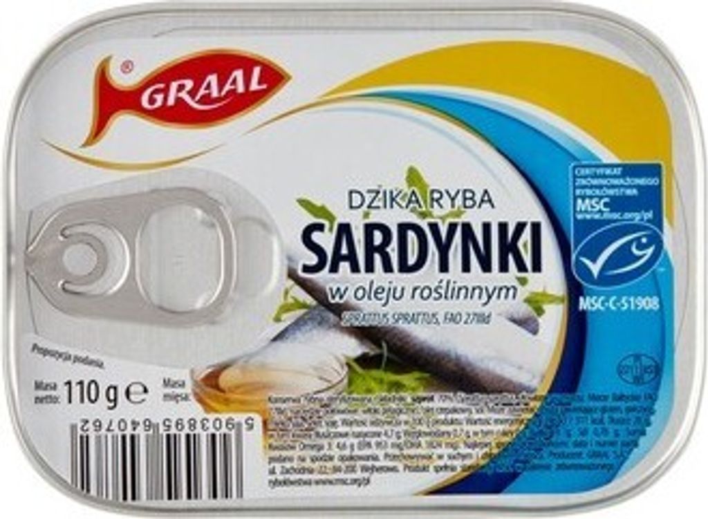 GRAAL Sardines in Vegetable Oil 110g