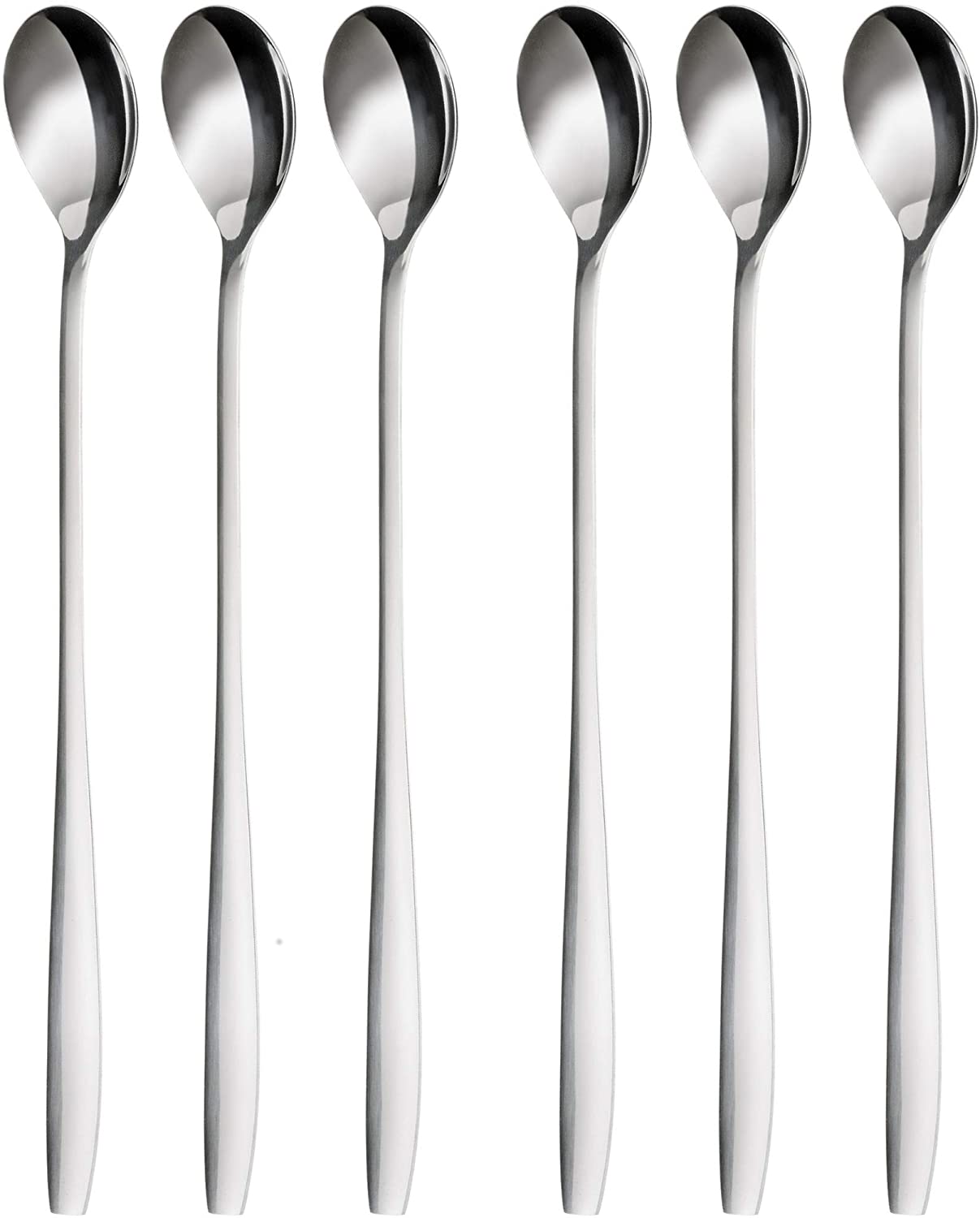 GRAWE Gräwe Latte Macchiato Spoons, Set of 6, 22 cm, Long Spoons for Cocktails and Desserts, Polished Stainless Steel, Dishwasher-Safe