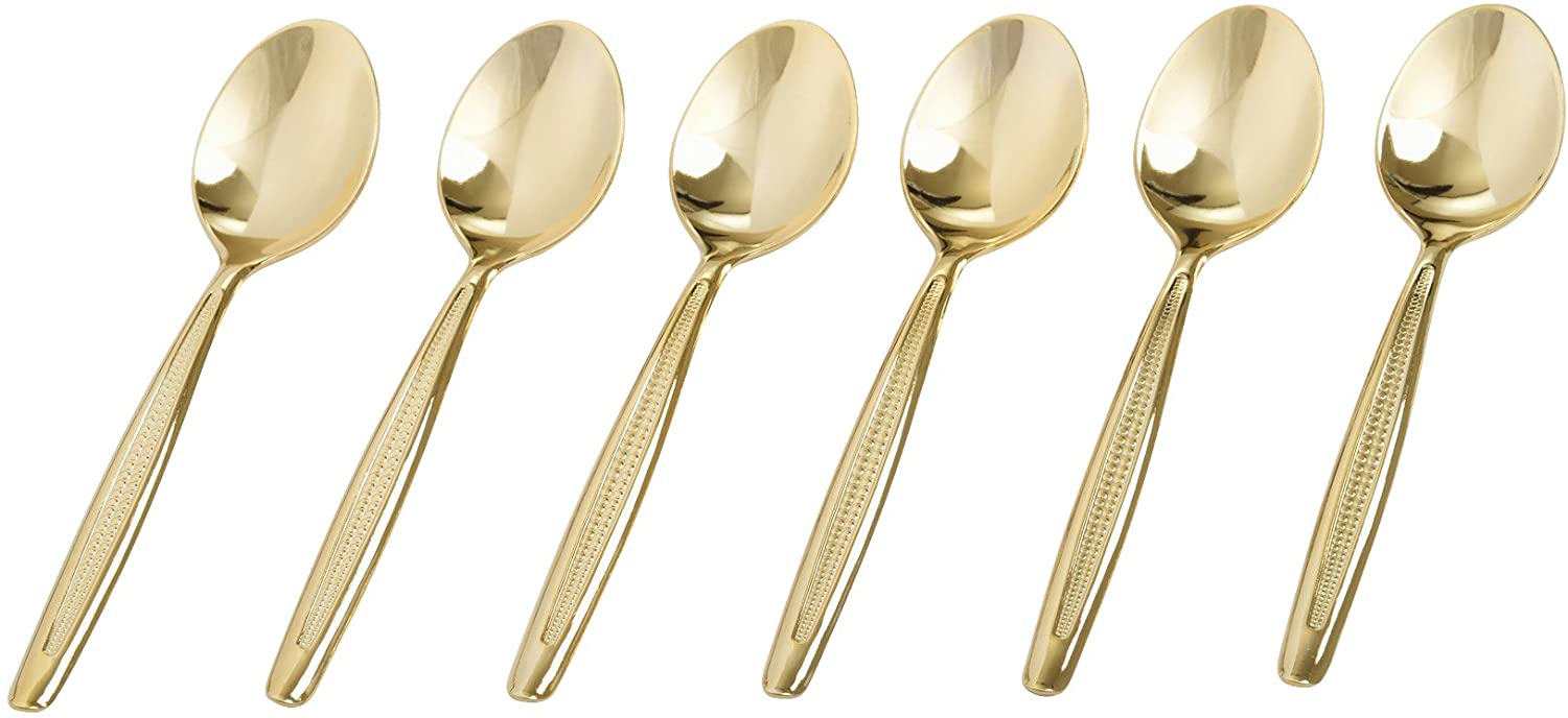 GRAWE GRAEWE Espresso Demitasse Spoons Gold Plated 6 Pieces