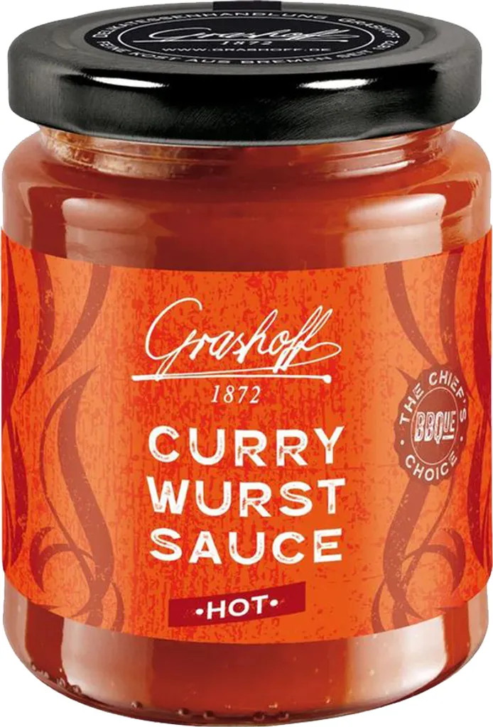 Grashoff BBQue Currywurst Sauce Hot refined with chili 200ml