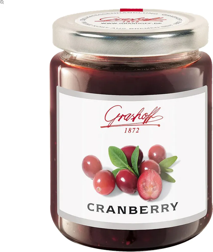 Grashoff Cranberry Konfitüre Extra fruchtig süßer Fruchtaufstrich 250g