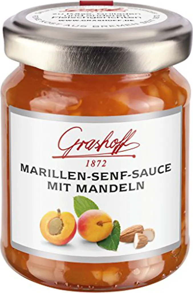 Grashoff Marillen Senf Sauce mit Mandeln fruchtig pikante Sauce 125ml